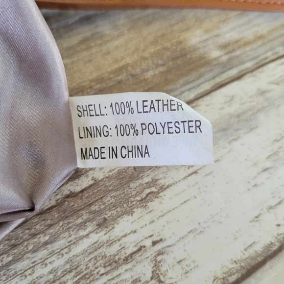 JOY & IMAN Alexandria Pebbled Leather Small Crossbody Bag Top Zipper Purse Taupe - Picture 8 of 12